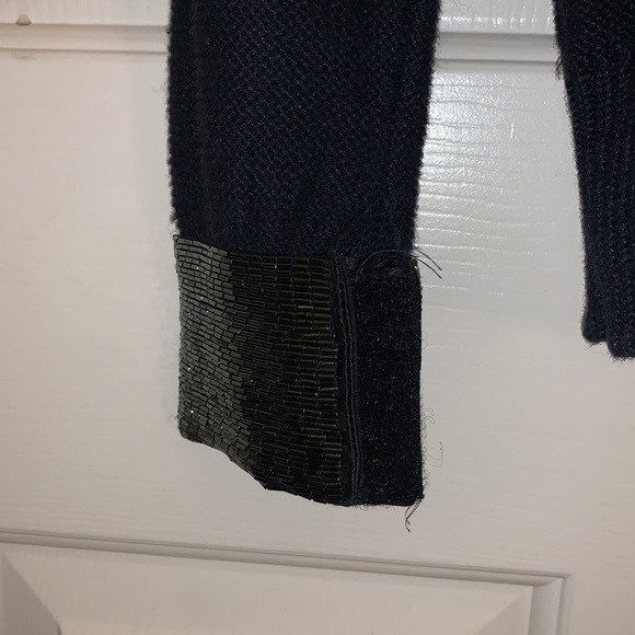 Vintage 80s Black sequin beaded sweater Medium - Picture 3 of 6